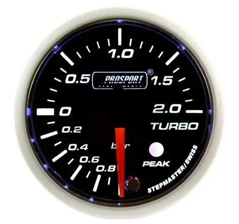 Prosport 52mm Analogue 2Bar Boost Gauge with Peak Recall Prosport - 1