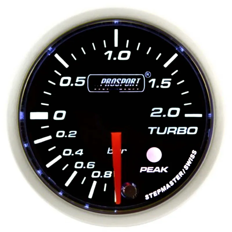 Prosport 52mm Analogue 2Bar Boost Gauge with Peak Recall Prosport - 1