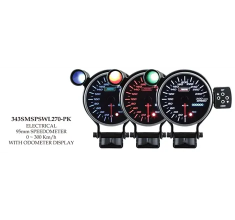 Prosport 95mm Analogue Speedometer with LED Display Prosport - 1