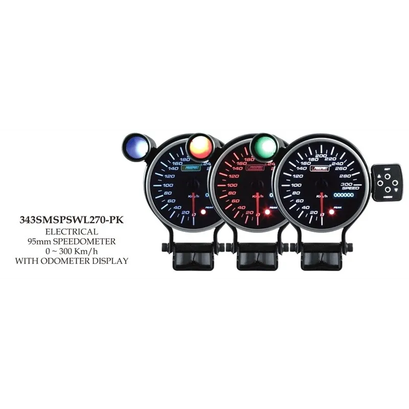 Prosport 95mm Analogue Speedometer with LED Display Prosport - 1