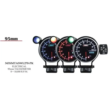 Prosport 95mm Analogue Tachometer with LED Display Prosport - 1
