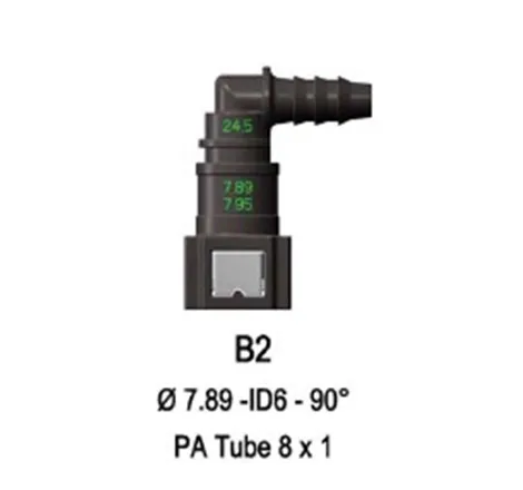 Quick Release 7.89F to 8mm Barb 90deg Cool Performance Products - 1
