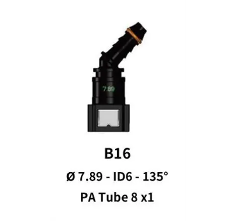 Quick Release 7.89 to 8mm 135 Angle for Nylon Hose