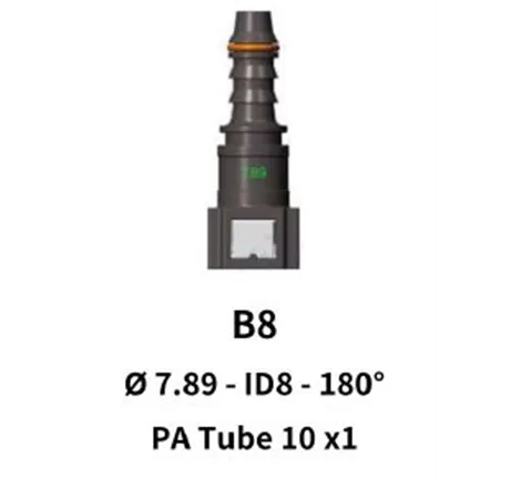 Quick Release 7.89 to 10mm Straight for Nylon Hose