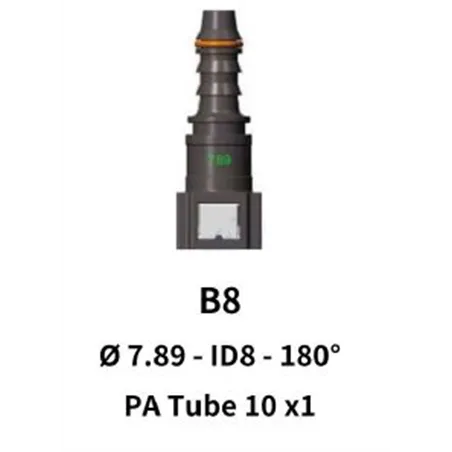 Quick Release 7.89 to 10mm Straight for Nylon Hose
