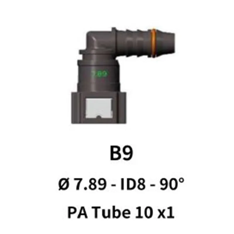 Quick Release 7.89 to 10mm 90 Degree Elbow for Nylon Hose