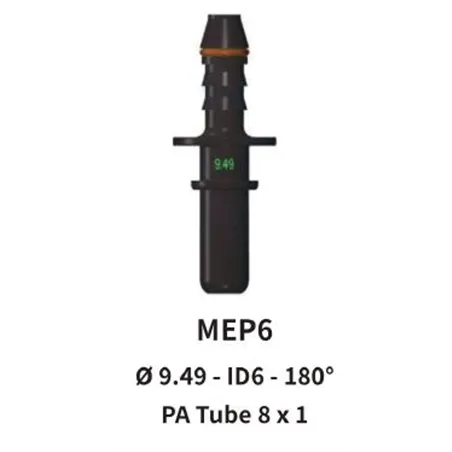 Quick Release 9.49 Male to 8mm Straight for Nylon Hose