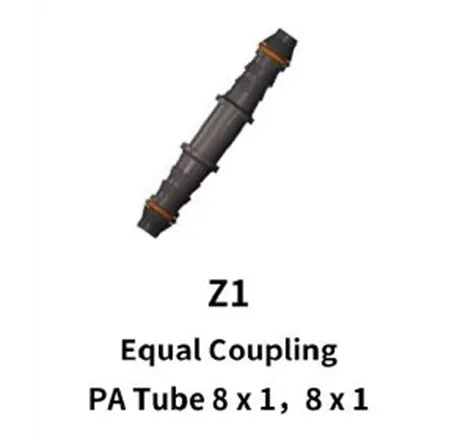 8mm straight Coupling for Nylon Hose