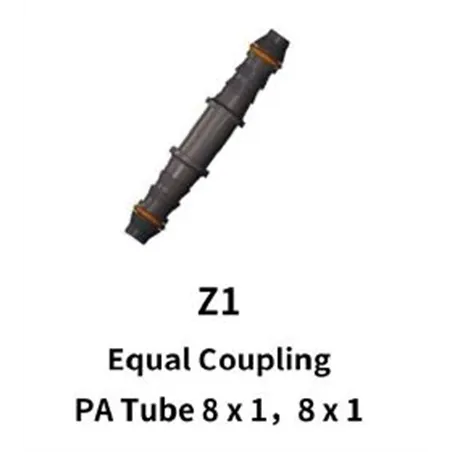 8mm straight Coupling for Nylon Hose